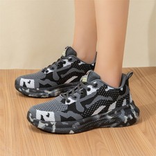 Herren Damen Sneaker Atmungsaktiv Bequeme Turnschuhe Tarnung Sportschuhe 36-44