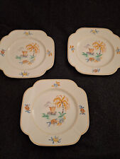 3 Teller Villeroy Boch Wallerfangen eckige Form Barock Dekor 3329 von 1919 RAR!!