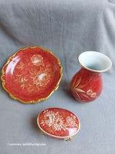 Rosenthal Kunstabteilung Zaubergarten 3 Teile - Fußschale, Vase, Deckeldöschen