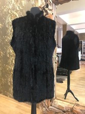 NERZ WESTE PELZ WESTE MINK FUR VEST SCHWARZ NERZ WESTE GESTRICKT FELL WESTE PELZ