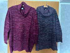 MIA MODA 2 x Damen-ROLLKRAGENPULLOVER Gr. 46 PULLOVER pink lila, 2 x getragen