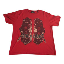 The Kooples Moonlight T-Shirt Rot Bärenmotiv Herren Größe M