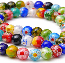 Millefiori Glasperlen 10 mm