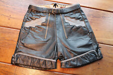 Schöne kurze schwarze Vollrindlederhose "HAELSON" / Bruchsal - kleine Größe...