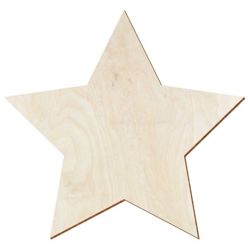 Holz stern aus birke natur - v3,