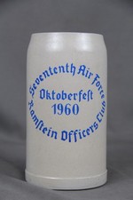 Maßkrug Bierkrug Oktoberfest 1960 Sevententh Air Force Officers Club Ramstein