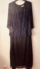 Blaues Spitzenkleid, Gr. 54