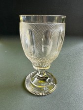 Fußbecher Trinkglas Weinglas Pokalglas Pressglas   Antik um 1900 Wohl Böhmen