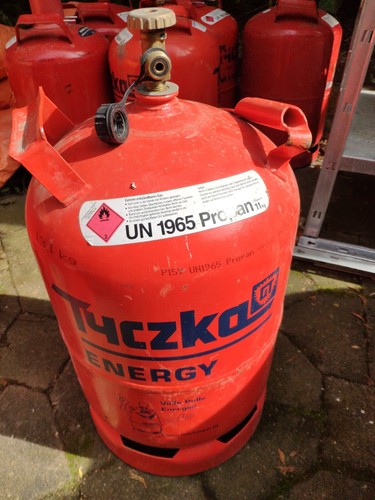 Gasflasche 11kg leer rot - 11kg, leer,