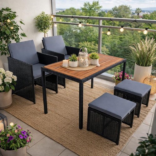 Polyrattan gartenmöbel set - polyrattan,
