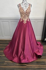 Abendkleid Prinzessin bordeaux