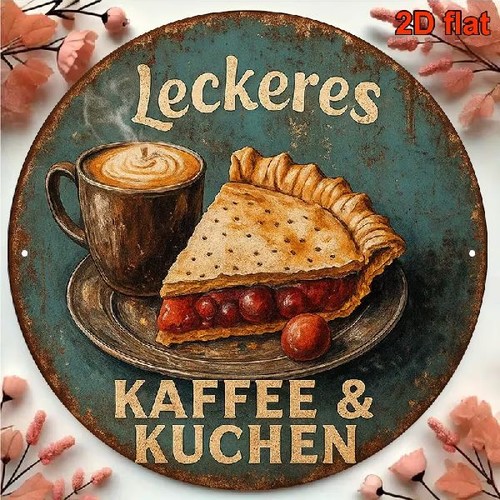 Blechschild rund leckeres - rund,