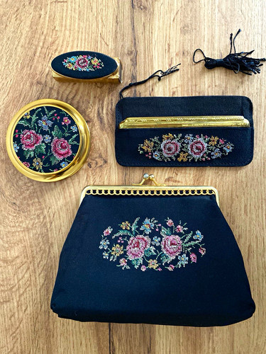 Vintage petit point set - set, –