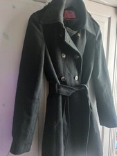 Damen Wollmantel schwarz 34