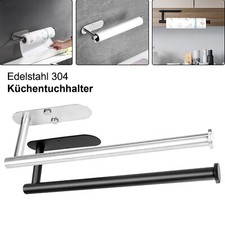 Edelstahl Küchenrollenhalter ohne Bohre Papierrolle Handtuchhalter Wandhalterung