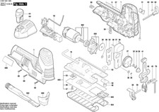 Bosch GST 12V-70 Akku-Stichsäge 3601EA1001 original Ersatzteile Liste