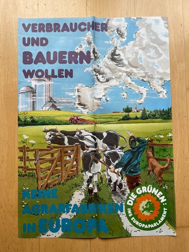 Wahlplakat die grünen 80er - grünen,