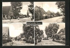 AK Raguhn / Anhalt, am Clara-Zetkin-Platz, Wörlitzer Straße, Markesche Straße 