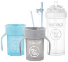 Twistshake Kinder Trinkbecher-Set  3-teilig | 2x 360 Tassen  1x Strohhalmbeche