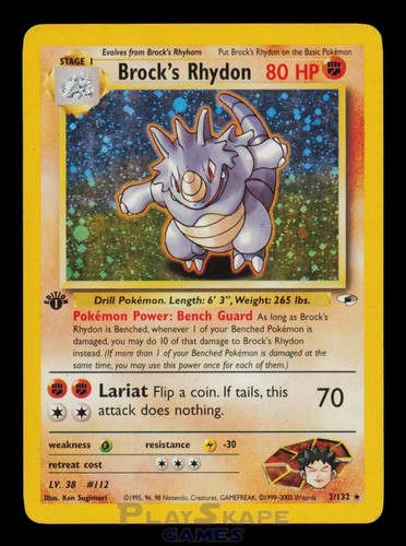 Pokemon karte brock rhydon - karte,