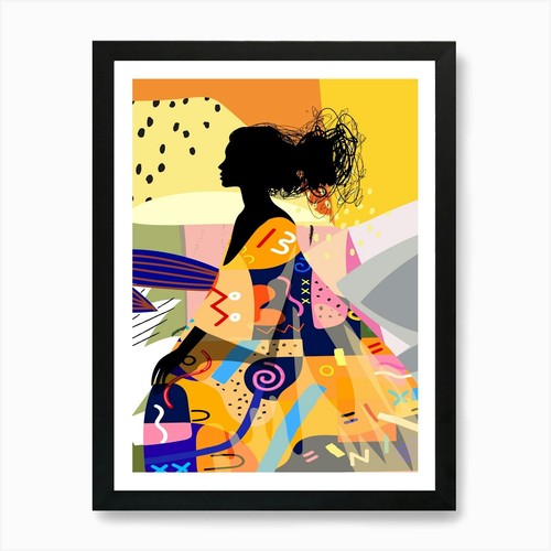 Gerahmtes wandbild silhouette - wandbild,