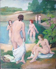 Badende Frauen Ostsee Nidden