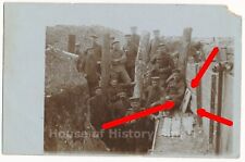 136725: Foto, Soldaten im Schützengraben, Scharfschützen Sniper?? Grabenschild