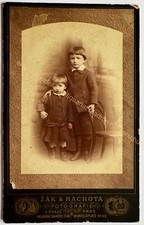 orig. KAB Kabinett Foto Fotografie Kind Bild alt Mode um 1890 Kinder Prag