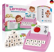 Buchstaben Lernspiel ABC Montessori Lernen ab 4 5 6 Jahre Vorschule Zahlen