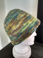 Saunahut Merino  gefilzt   Grüntöne Handarbeit