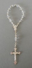 Rosenkranz klar schimmernde Perlen Erstkommunion Mädchen Verarbeitung Nr. 39 B