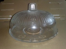 Kuchen-/Käseglocke/Haube/Kuppel/Dom + Teller Glas transparent, klar, Blütenmotiv