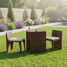 Gartenmöbel-Set 3er aus Poly