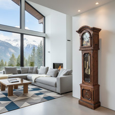 Voglauer Anno 1700 Standuhr dunkel Holz Wohnzimmer Dekoration Uhr antik braun