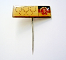 Pin Anstecknadel DDR Flagge+Ringe Olympische Spiele Olympia Sport Wettkämpfe RAR