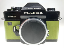 M42 FUJICA ST 901 black, oliv-grünes Echt-Leder, neue DICHTUNGEN/SPIEGELANSCHLAG