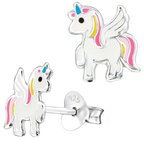 Pferd einhorn ohrstecker 925 - pferd,