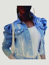 Jeansjacke Biker Damen Kurz