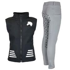 Reitset Kinder Softshell Reitweste Juli schwarz Reithose Hanni grau MS-Trachten