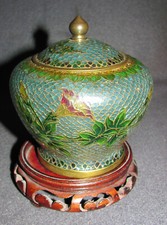 Emaille Dose Stegemaille Asien selten transparent Grün