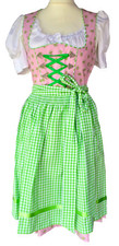 Dirndl, rosa, grün