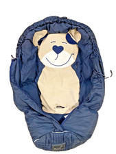 Mucki Fußsack, Odenwälder, Baby Nest, Classic, Bär, blau