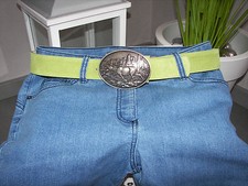 Trachtengürtel Gürtel 75 85 Damen grün Leder Ledergürtel NEU