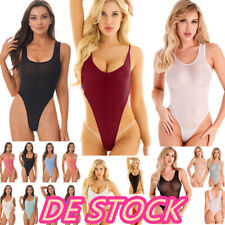 Damen~Durchsichtig Body Einteilige Bademode Bikini Tanga Badeanzug Unterwäsche