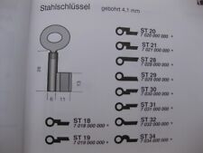 Stahlschlüssel Rohling für Wertschutz  Kassetten Geldkassette