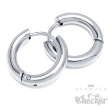 Edelstahl Creolen Silber Gold