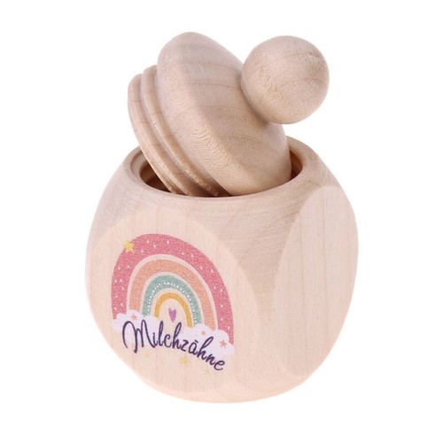 Milchzahndose regenbogen rosa - milchzahndose,