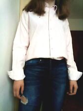 Damen Hemd M Tommy Hilfiger Bluse Womens Shirt hellrosa langarm Modetrends Winte