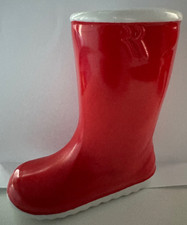 ROMIKA  Gummistiefel Vase rot/weiß Thomas Porzellan H 14 cm, 70ziger Jahre