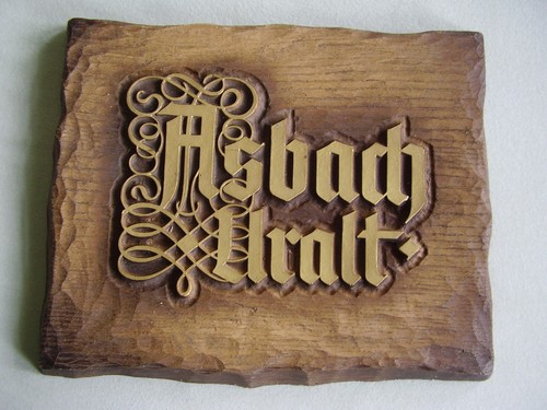 Schild asbach uralt - schild,